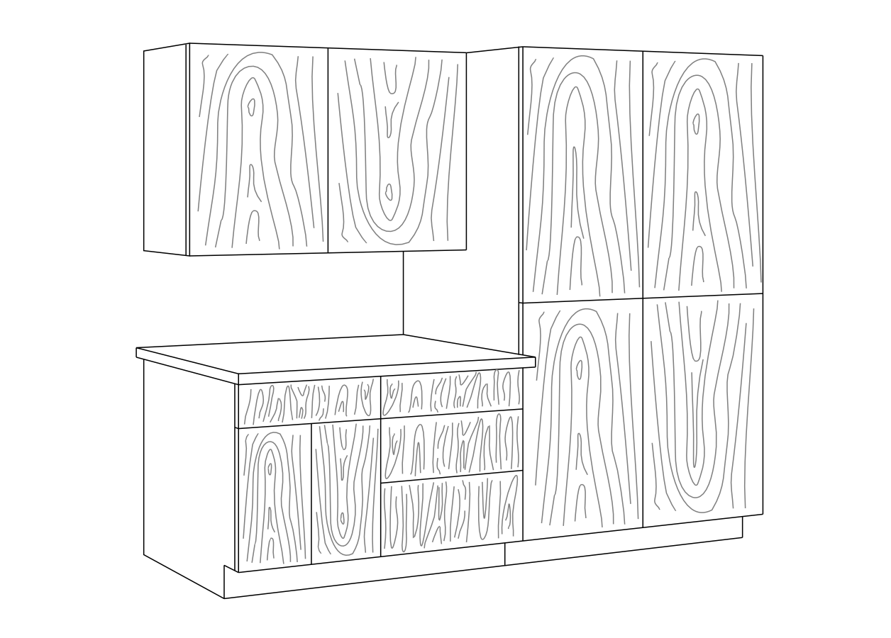Vertical cut grain direction diagram