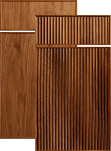 Mid-Century cabinet doors, #452-34 Paper Shaker and #402-61 Ragtop Reeds